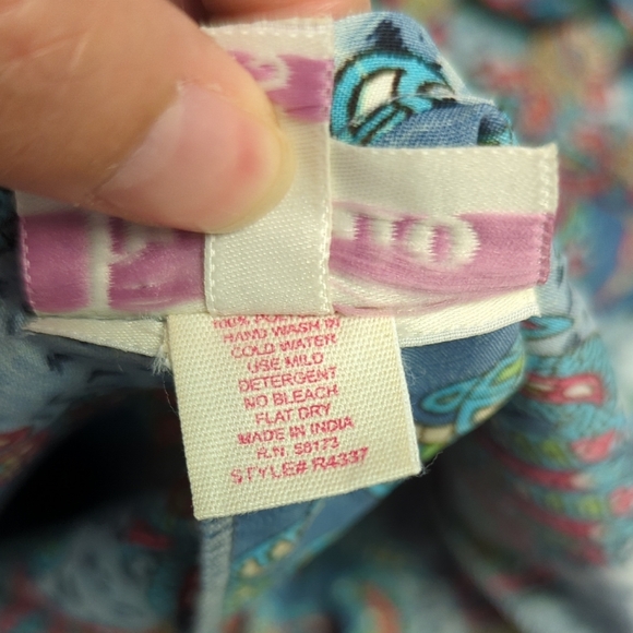 19974 Boemo Paisley Maxi Dress Blue size Small kimono sleeves bohemian beach - Picture 7 of 7